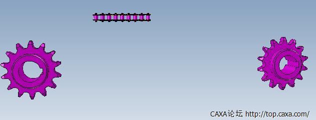 0.如何安装滚子链与两链轮啮合(链ISO 12A,轮距离450mm).jpg