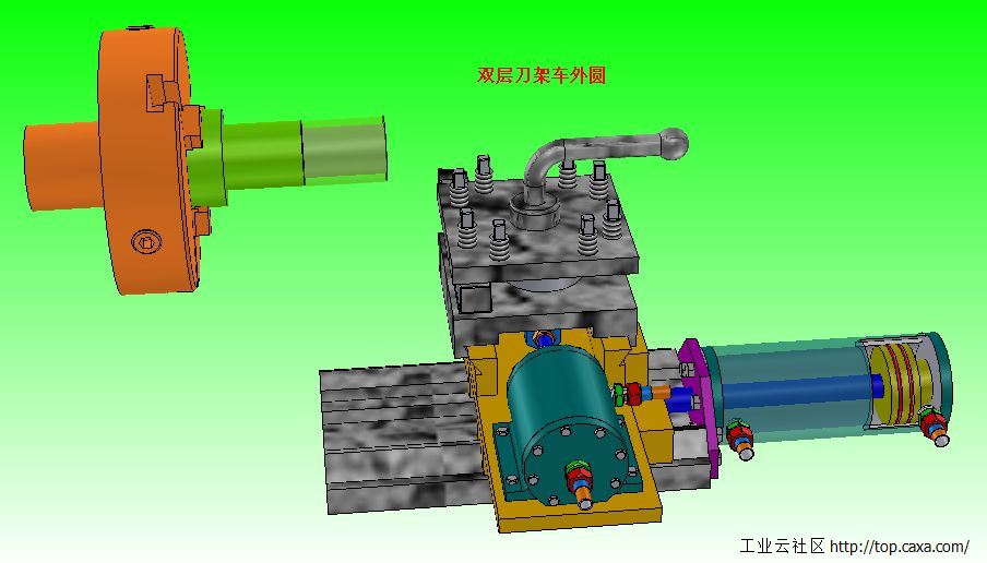 系列动画105双层刀架完成车削外圆动作循环及制作方法
