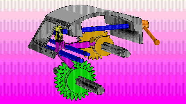 系列动画171操纵机构(扇齿轮拨叉)13