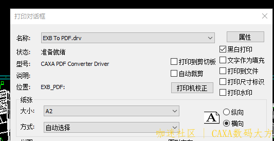 打印选项