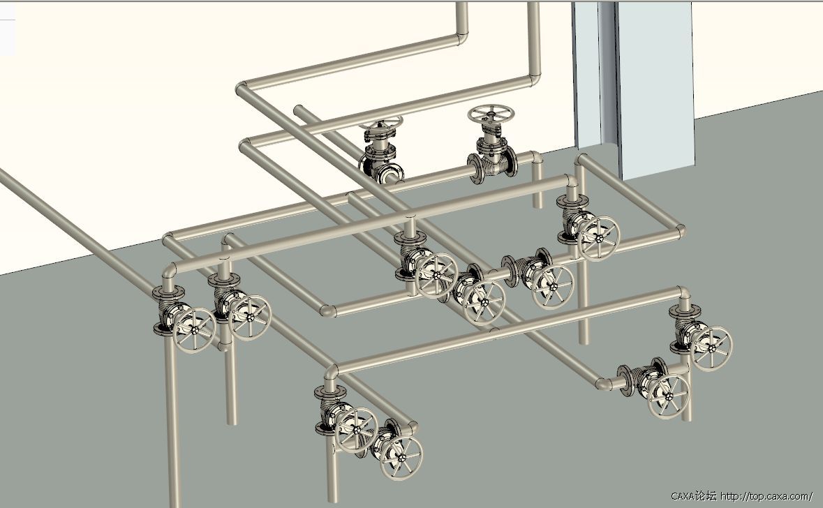 实体设计2011r4制作的管道布置图