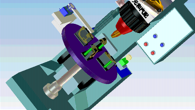 用caxa绘制的铆接机及工作动画