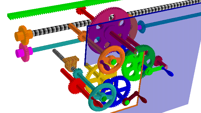动画系列之二十二:车床溜板箱及刀架横向运动动画