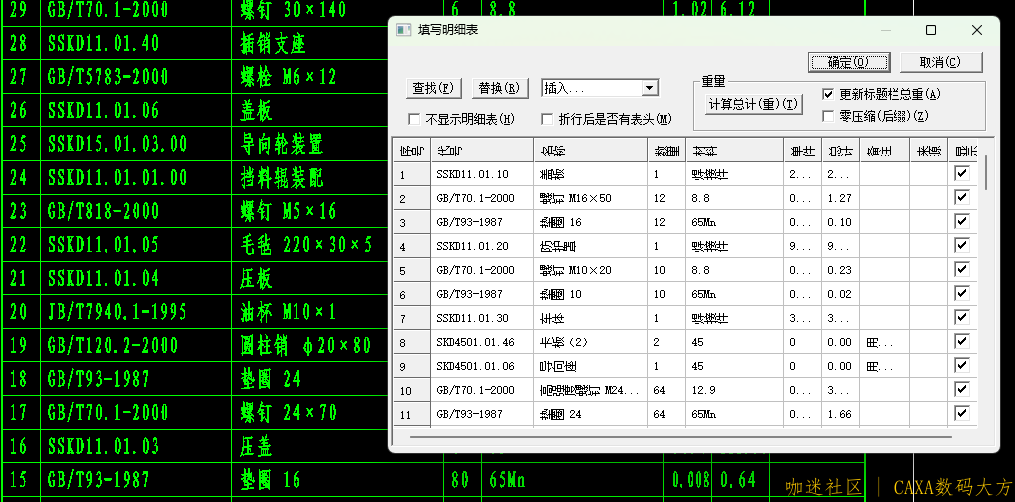 明细表的文字横向了